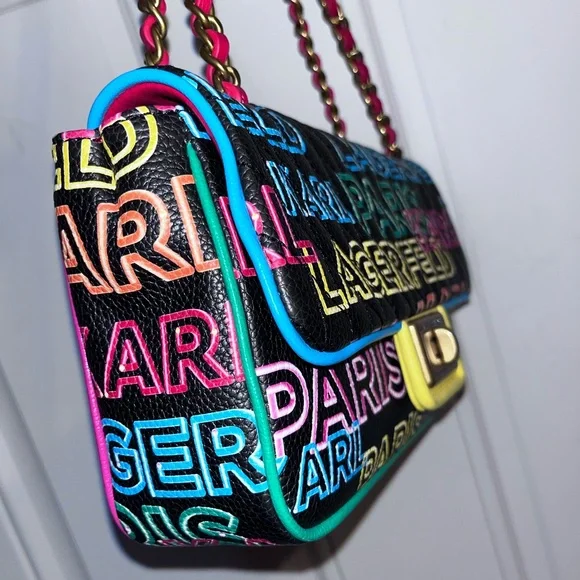 Karl Lagerfeld: Neon Paris Agyness Convertible Shoulder Bag - Picture 9 of 14